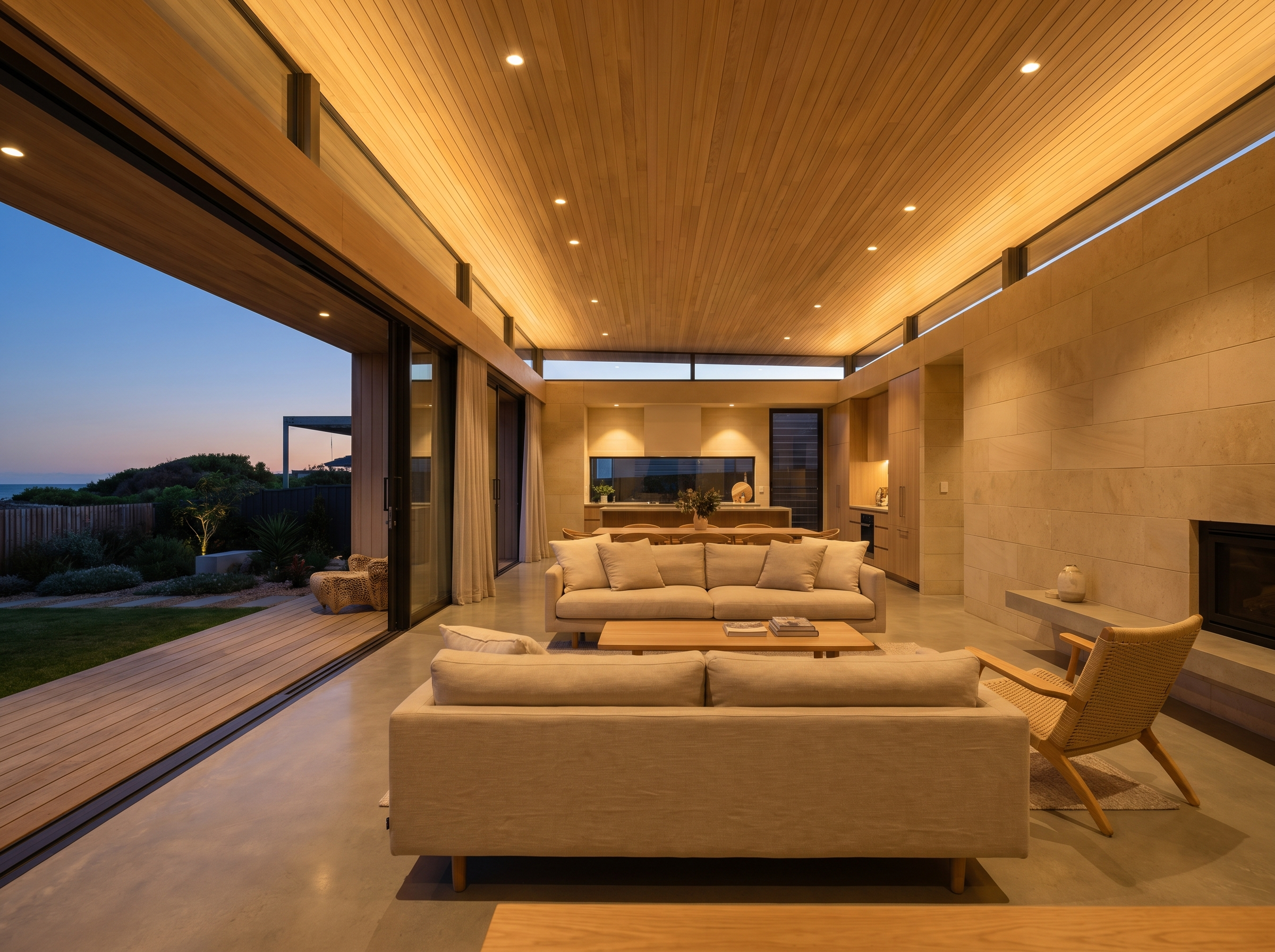 Downlights — Living space relit in LED